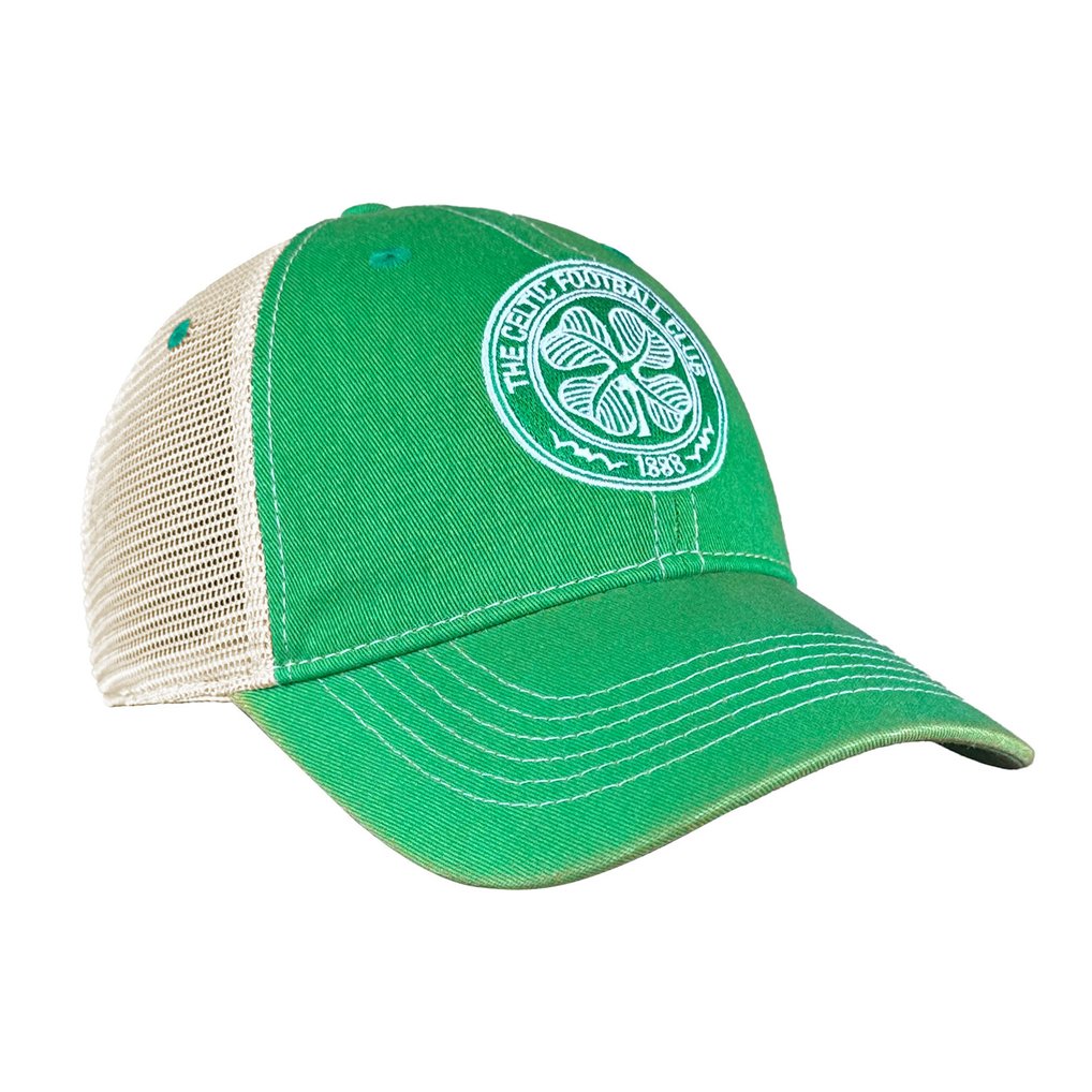  Celtic 1863FC Tea Washed Vintage Trucker Adjustable Hat - Green